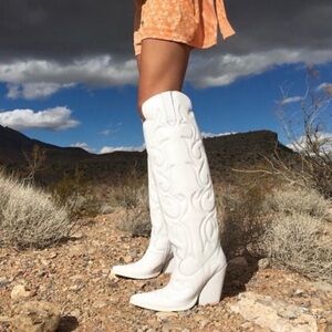 Jeffrey Campbell White Heeled Boots